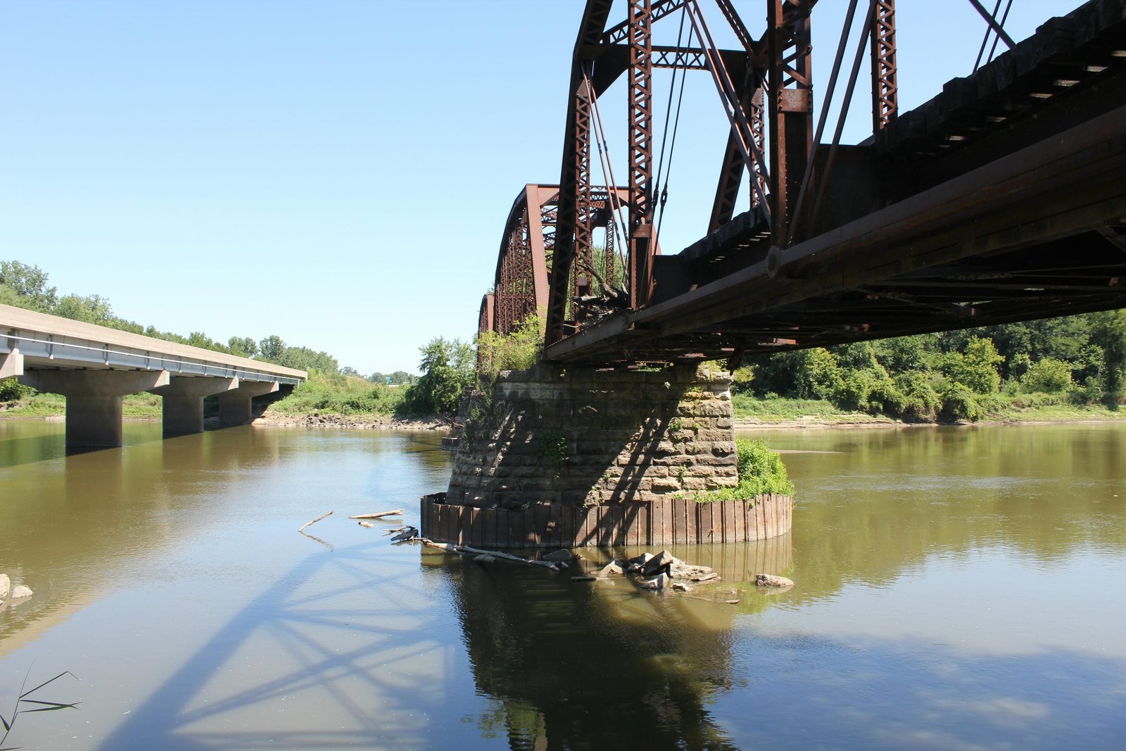Looking north